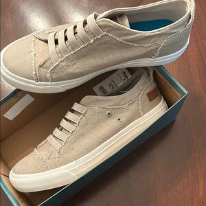 Blowfish Taupe Canvas Slip-On Sneakers